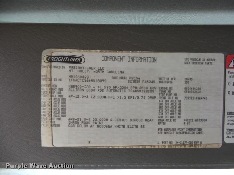 image for item BG9531 2006 Freightliner Business Class M2 pothole patcher truck