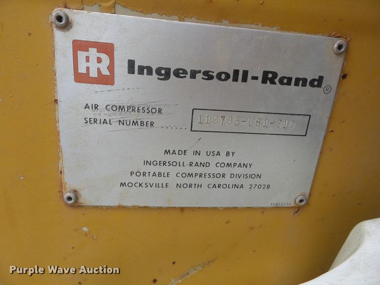 image for item BG9552 Ingersoll Rand air compressor