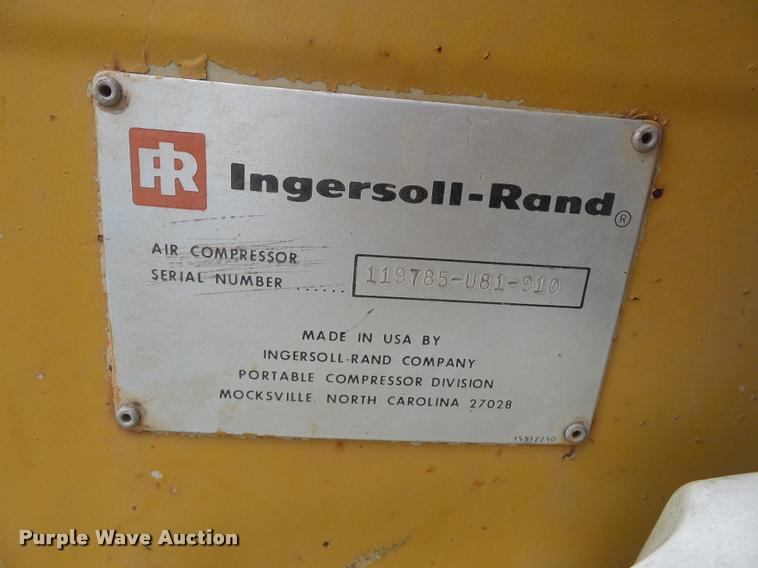 image for item BG9552 Ingersoll Rand air compressor