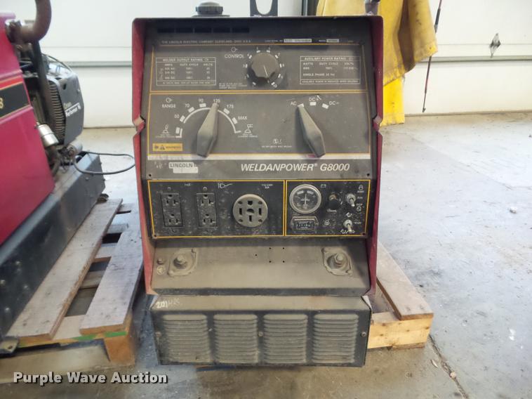 image for item BZ9957 Lincoln Weldanpower WPG8000 welder/generator