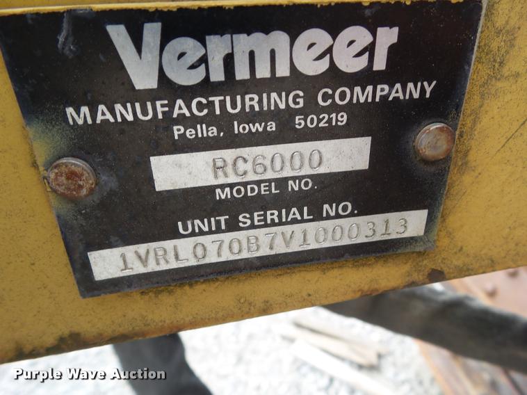 image for item BZ9959 1997 Vermeer RC6000 Flextrak 115 vibratory plow