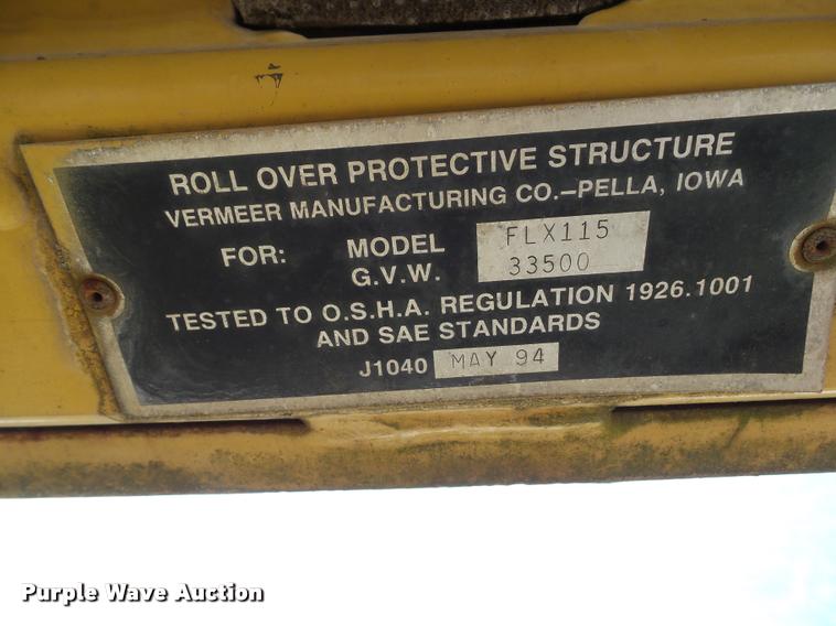 image for item BZ9959 1997 Vermeer RC6000 Flextrak 115 vibratory plow