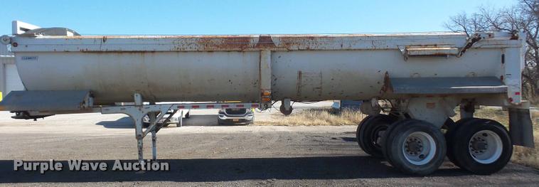 image for item DA3829 2007 Clement Rockstar barrel bed end dump trailer