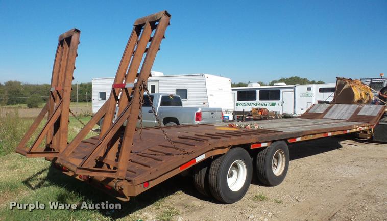image for item DA3976 1985 MTBI lowboy equipment trailer