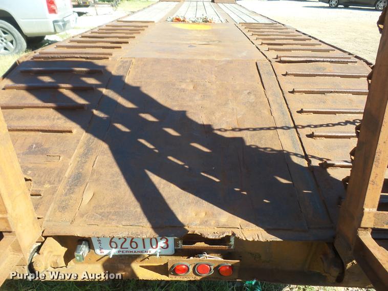 image for item DA3976 1985 MTBI lowboy equipment trailer