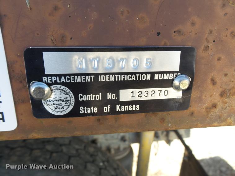 image for item DA3976 1985 MTBI lowboy equipment trailer