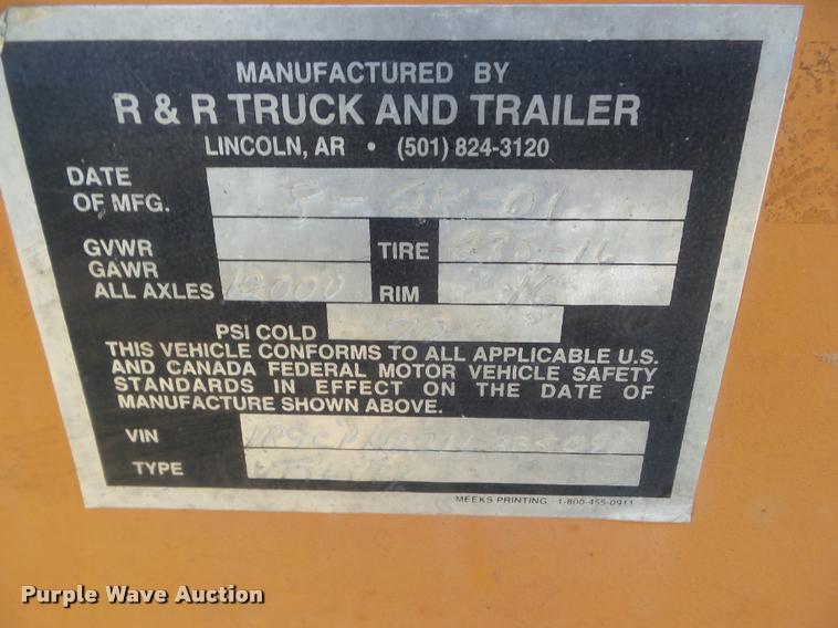 image for item DA5122 2001 R&R fiber optic figure 8 trailer