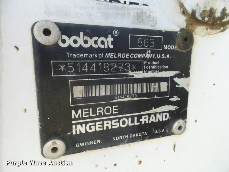 image for item DA5141 1998 Bobcat 863 skid steer