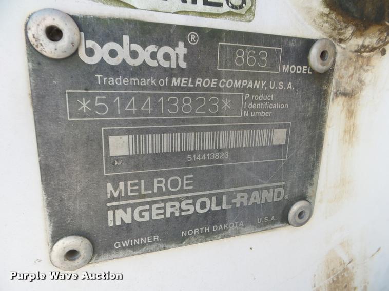 image for item DA5142 1997 Bobcat 863 skid steer