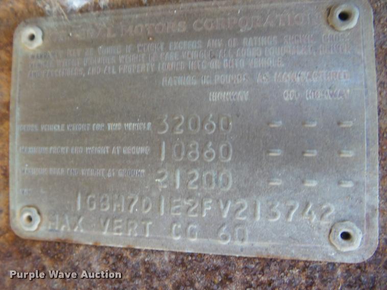 image for item DA5147 1985 Chevrolet Kodiak 70 bucket truck