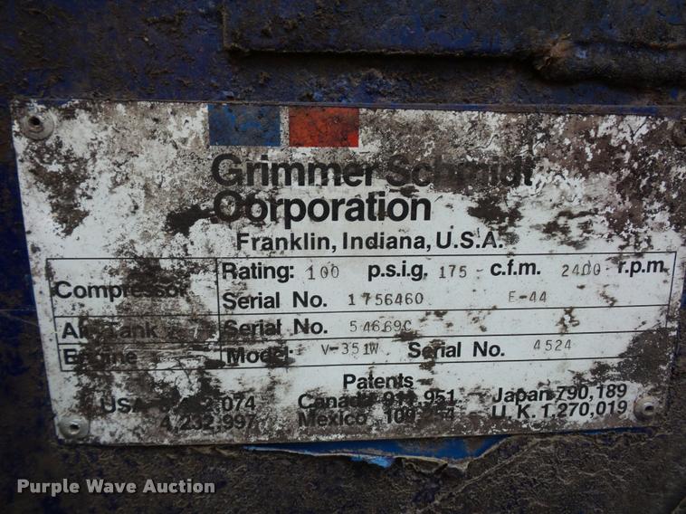 image for item DA5756 Grimmer Schmidt 175 air compressor