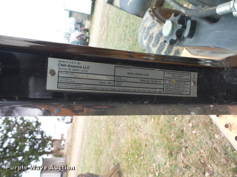 image for item DA5769 2012 Case 580 Super N backhoe