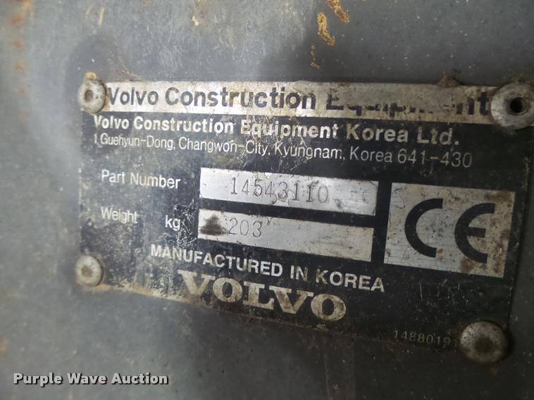 image for item DA9292 Volvo excavator quick attach bracket