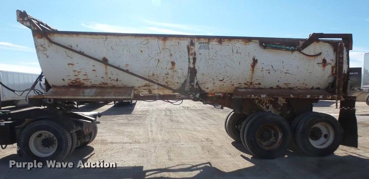 image for item DB2772 1996 Reliance barrel end dump trailer