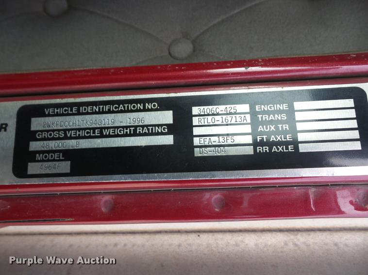 image for item DB2823 1996 Western Star 4900 dump truck