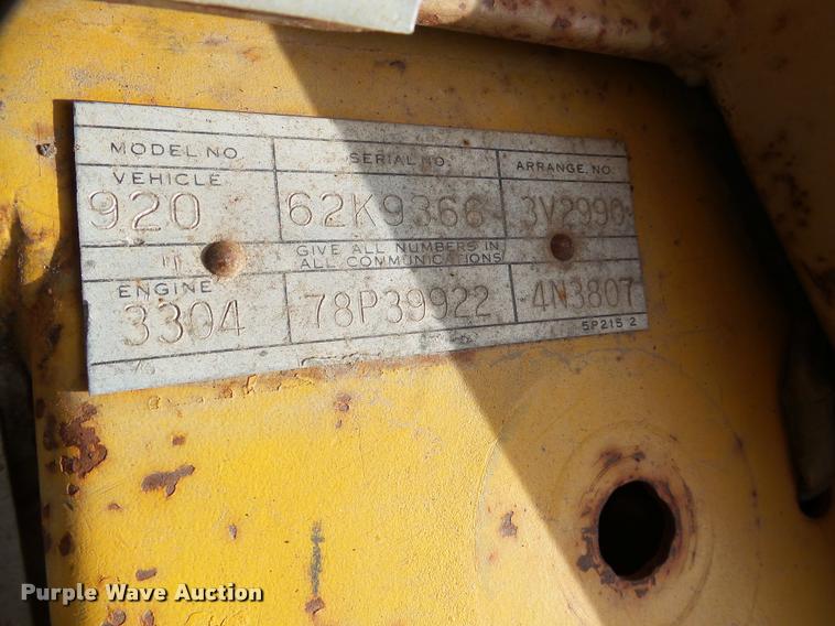 image for item DB5334 1978 Caterpillar 920 wheel loader