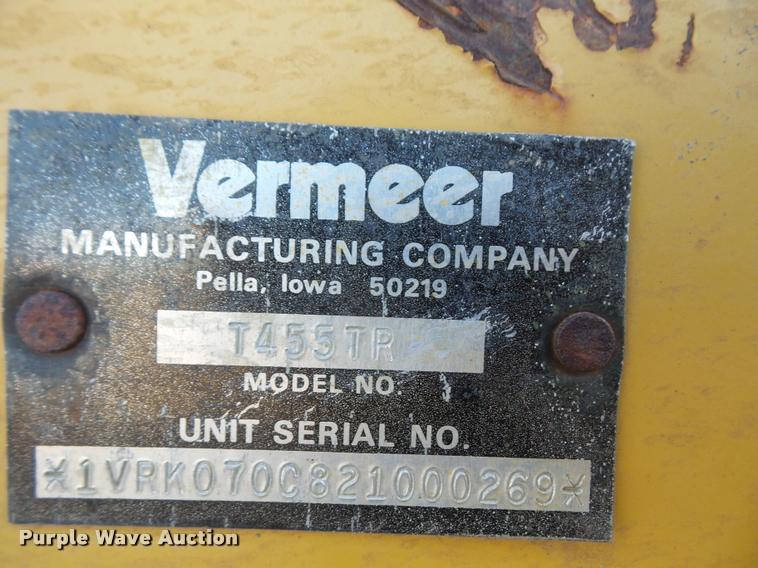 image for item F1730 2002 Vermeer T455 trencher