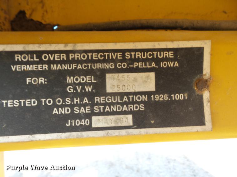 image for item F1730 2002 Vermeer T455 trencher