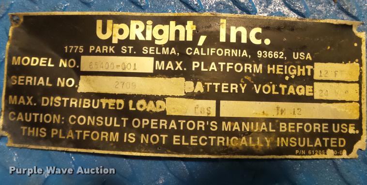 image for item K3415 Up Right TM12 scissor lift