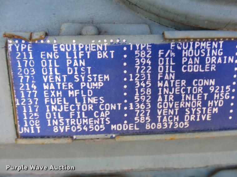 image for item K3428 1985 Penske Energy Systems 325 generator