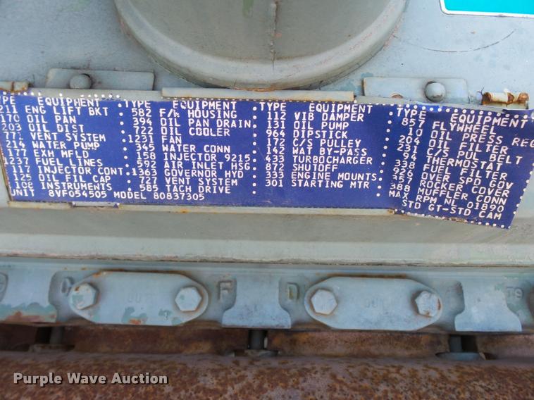 image for item K3428 1985 Penske Energy Systems 325 generator