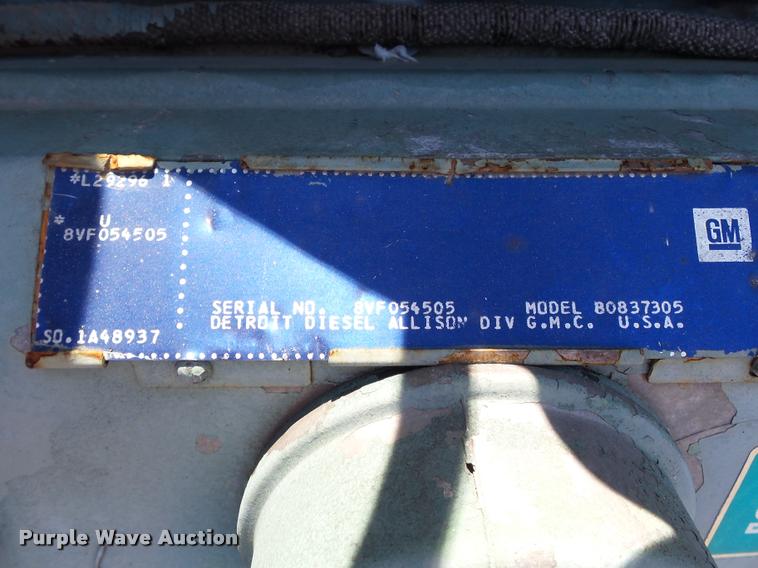 image for item K3428 1985 Penske Energy Systems 325 generator