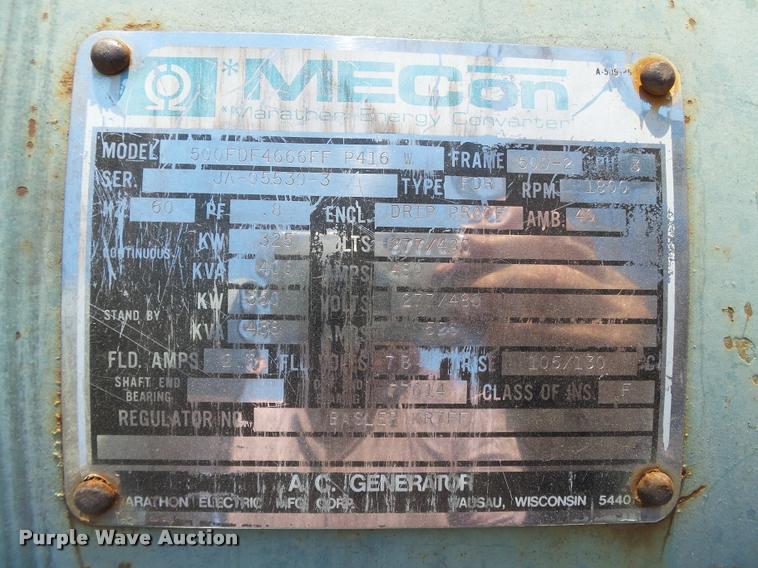 image for item K3428 1985 Penske Energy Systems 325 generator