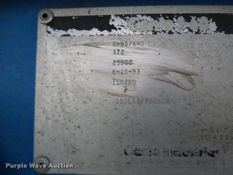 image for item K5526 1993 Genie S60 boom lift