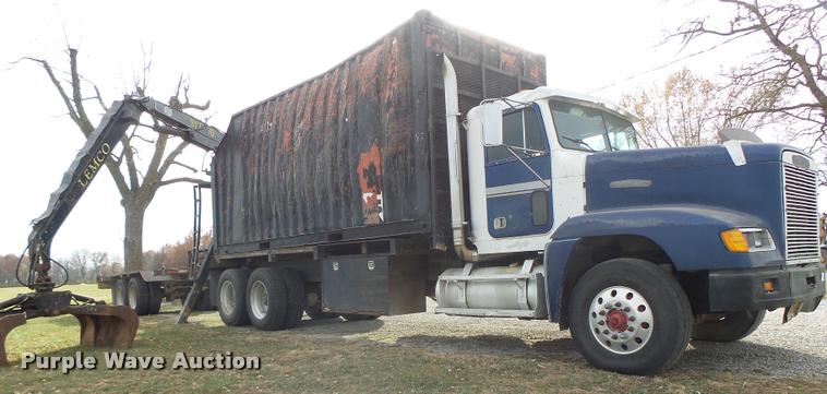 image for item K5540 1990 Freightliner FLD crane truck with equipment trailer