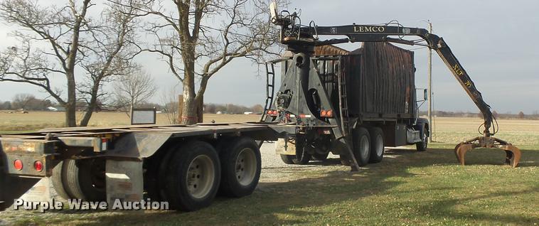 image for item K5540 1990 Freightliner FLD crane truck with equipment trailer