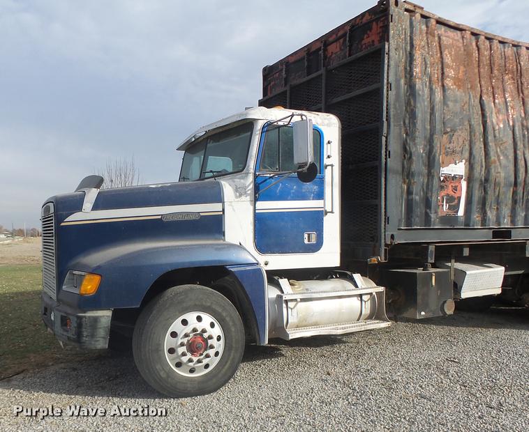 image for item K5540 1990 Freightliner FLD crane truck with equipment trailer