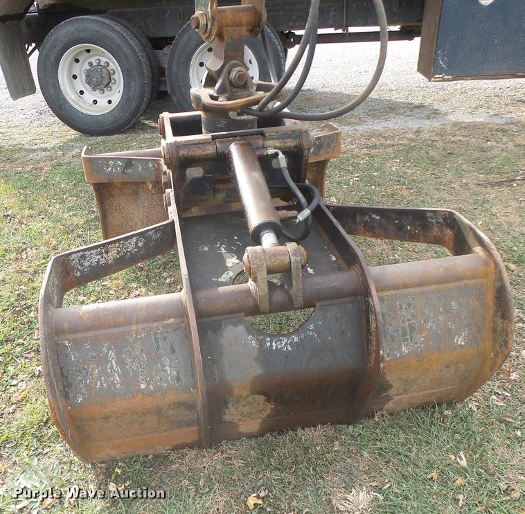 image for item K5540 1990 Freightliner FLD crane truck with equipment trailer