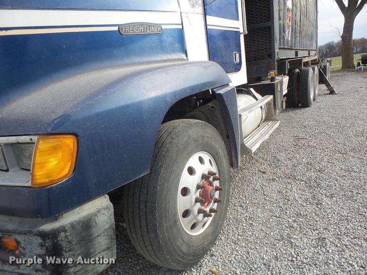 image for item K5540 1990 Freightliner FLD crane truck with equipment trailer