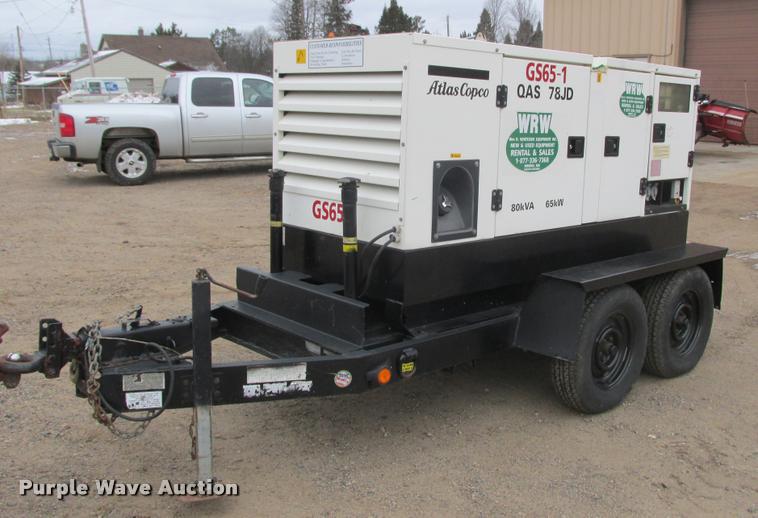 image for item K6186 2006 Atlas Copco QAS78JD generator