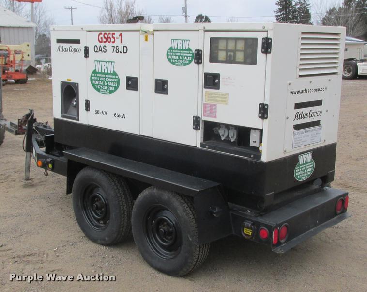 image for item K6186 2006 Atlas Copco QAS78JD generator