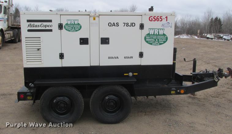 image for item K6186 2006 Atlas Copco QAS78JD generator