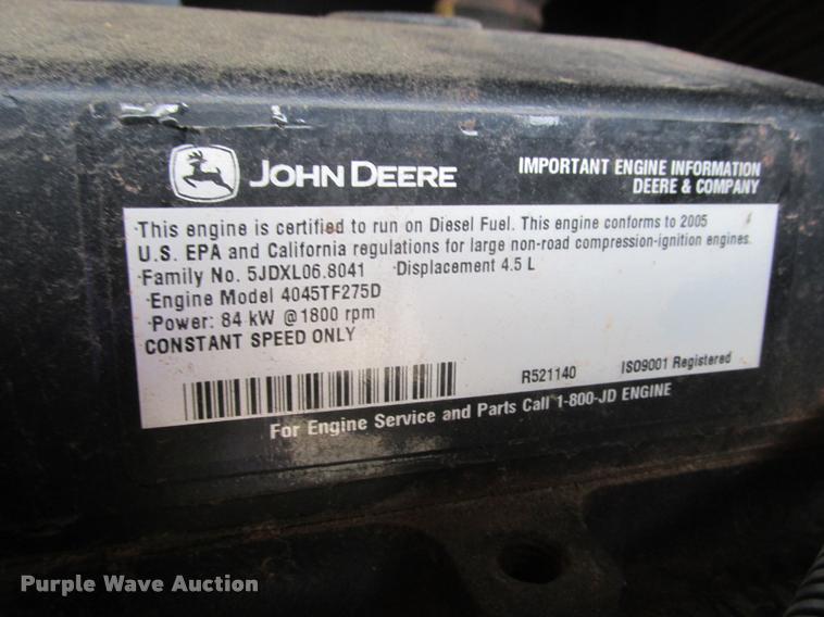image for item K6186 2006 Atlas Copco QAS78JD generator