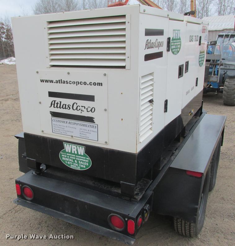 image for item K6186 2006 Atlas Copco QAS78JD generator