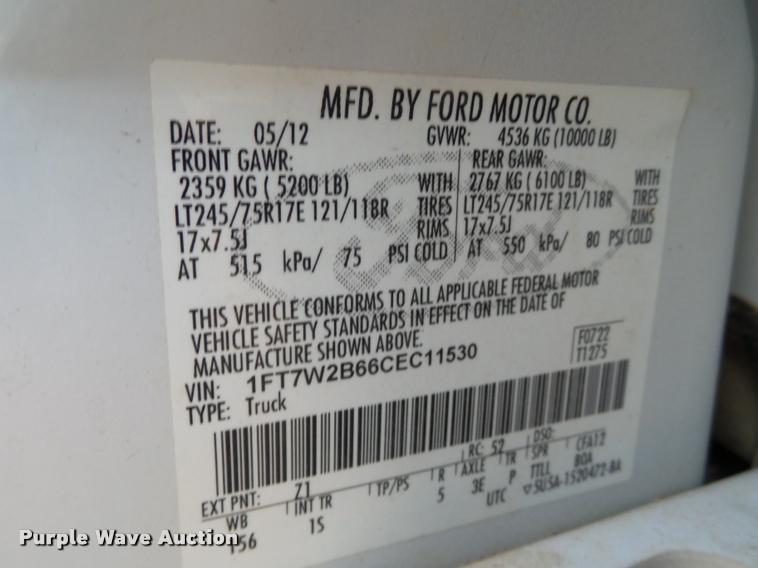 image for item L1739 2012 Ford F250 Super Duty CrewCab pickup truck