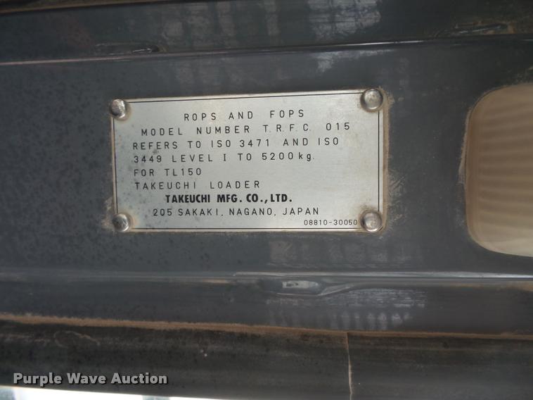 image for item L3552 2004 Takeuchi TL150 skid steer