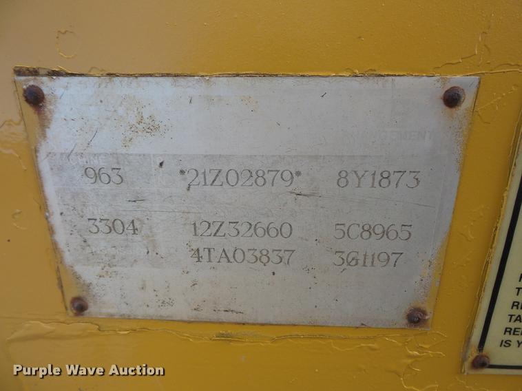 image for item L3588 1989 Caterpillar 963 track loader