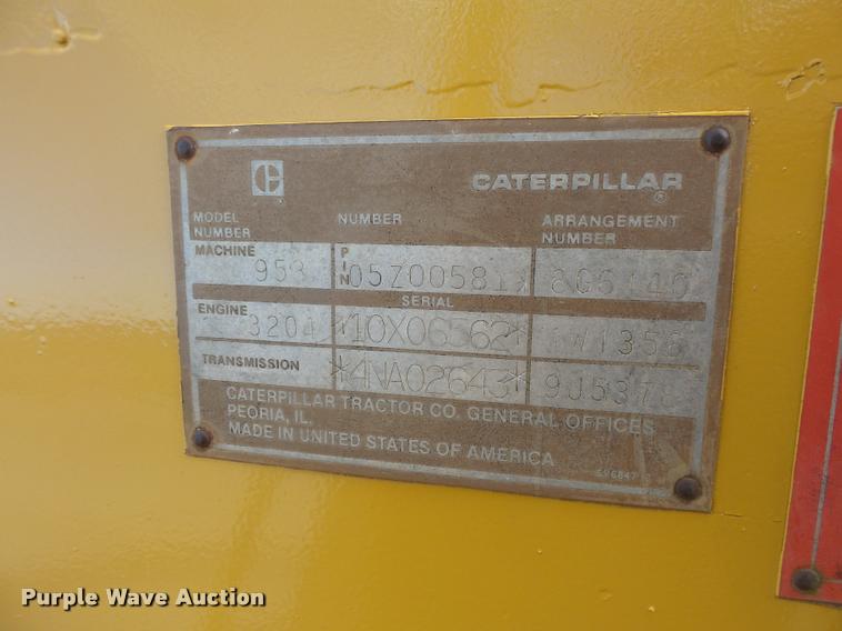 image for item L3589 1984 Caterpillar 953 track loader