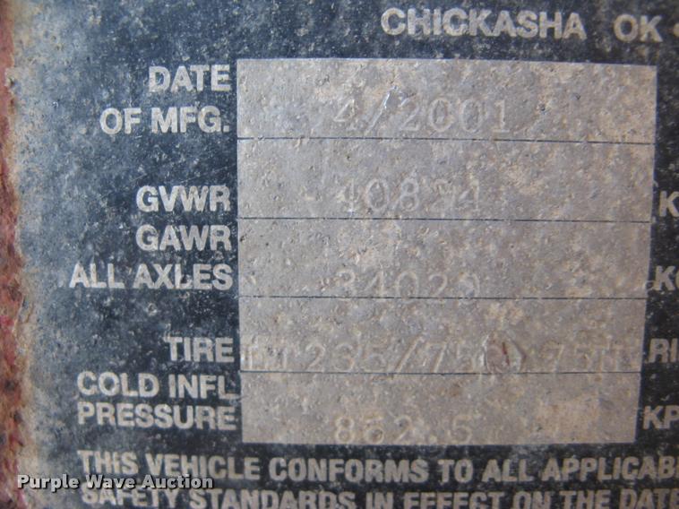 image for item L3921 2001 Central equipment trailer