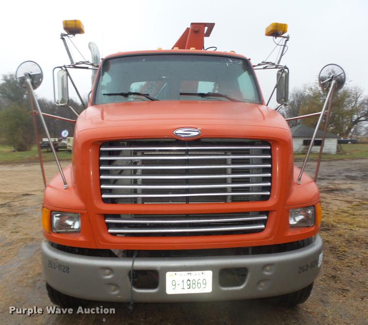 image for item L4184 1999 Sterling L8513 flatbed truck with crane