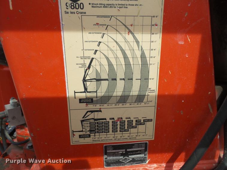 image for item L4184 1999 Sterling L8513 flatbed truck with crane