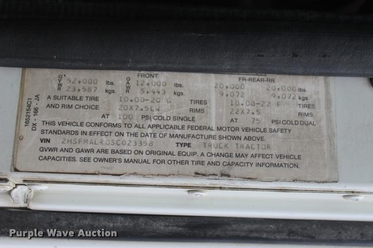 image for item L4934 1995 International 9200 dump truck