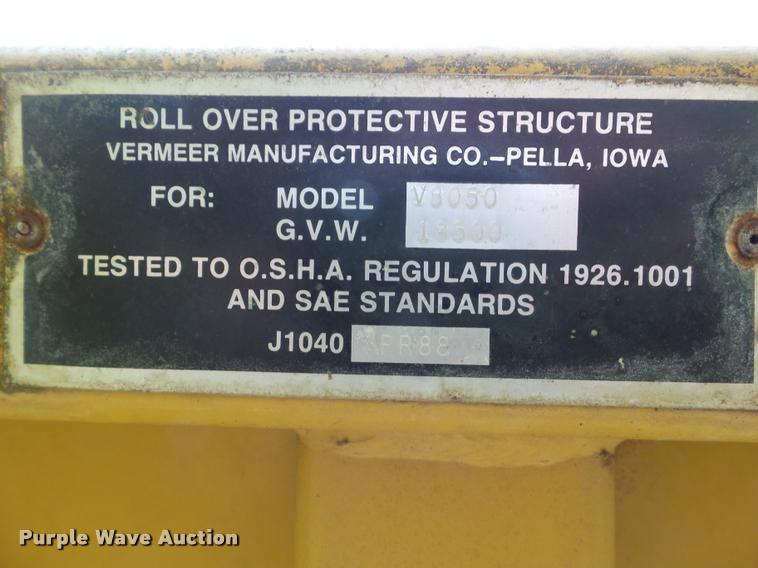 image for item L5529 1992 Vermeer V8050 cable plow