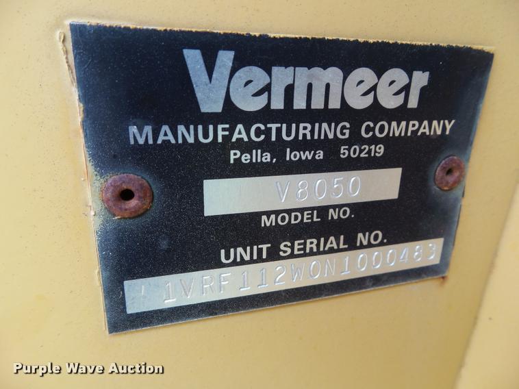 image for item L5529 1992 Vermeer V8050 cable plow