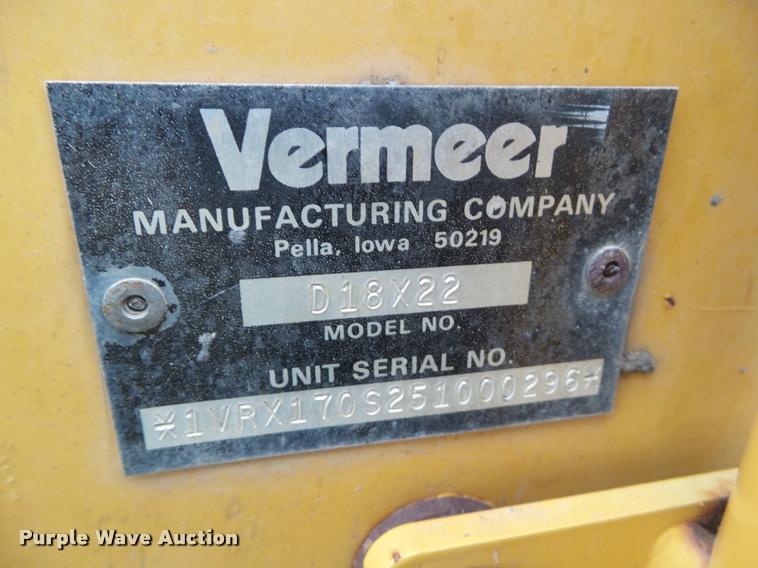 image for item L5530 2005 Vermeer D18/22 directional drill