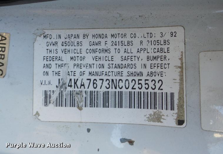 image for item AG9280 1992 Acura Legend